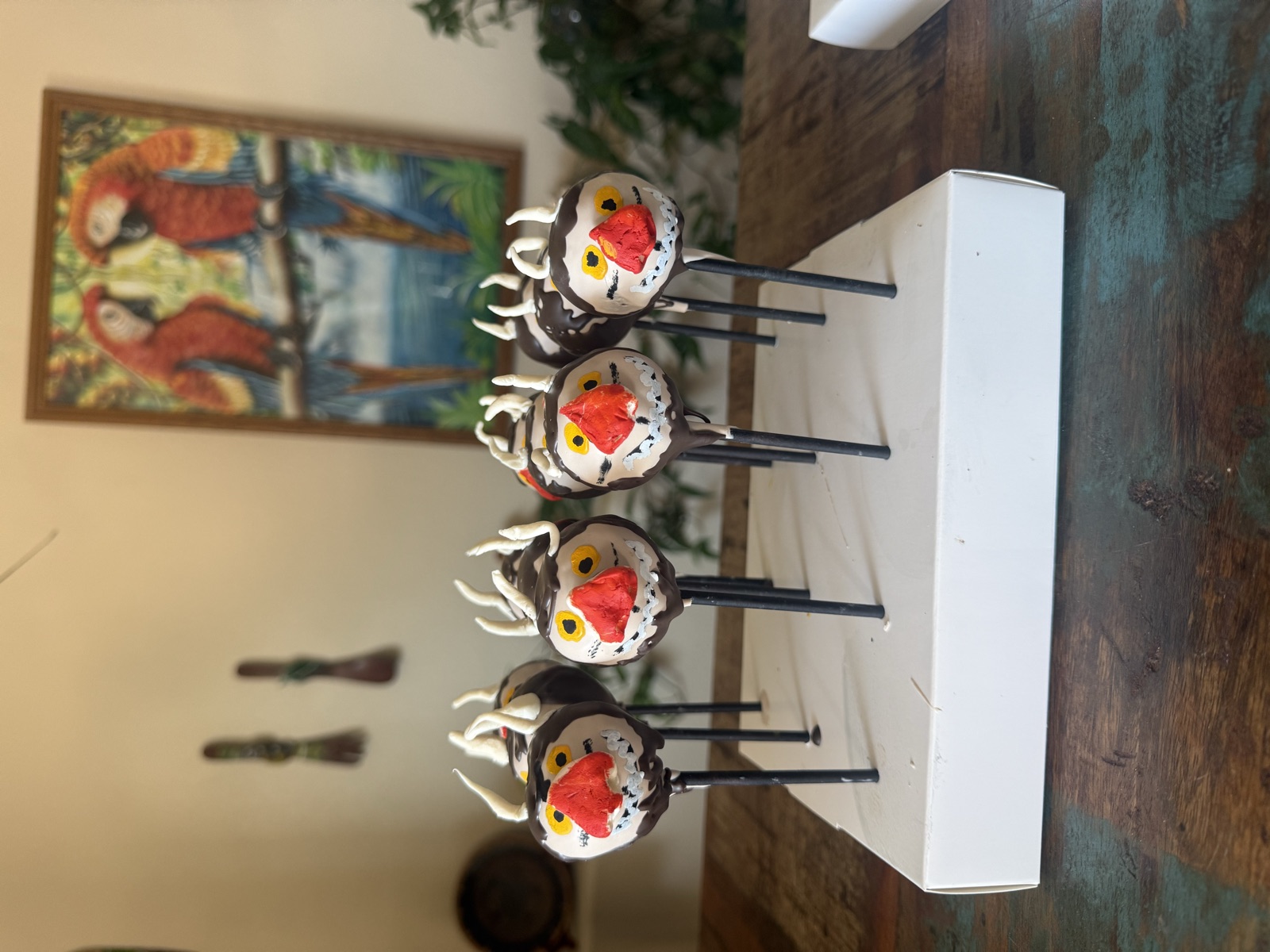Wild Things monster cake pops with horns
